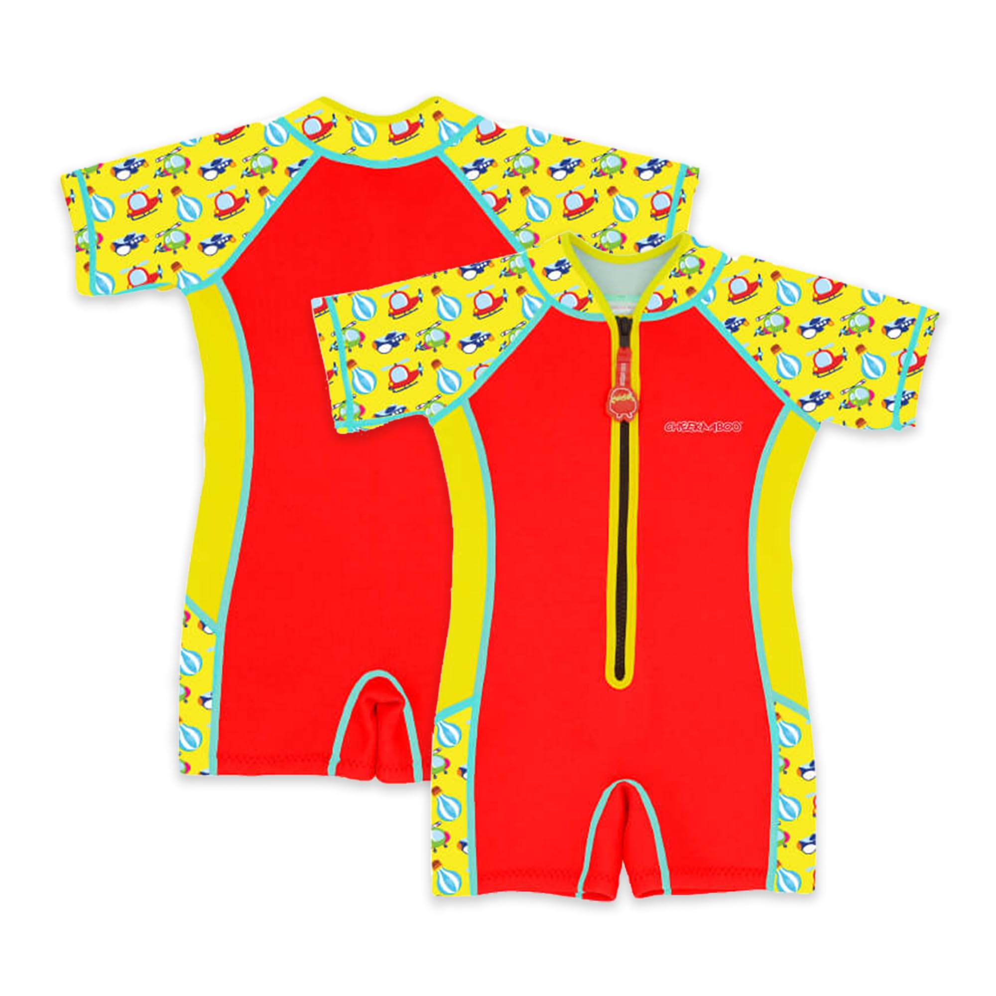 Wobbie Kids Swimsuit, Thermal Boys and Girls Swimsuit, Made with UPF50+ Neoprene, Beach Safe Swimsuits