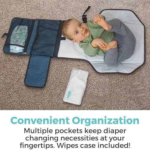 Miniatura 3 de Toddleroo by North States Cambiador de viaje en azul marino