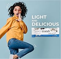 Vista 3 de Power Crunch Barras de proteínas, bocadillos ricos en proteínas con delicioso sabor, galletas y crema, 1.4 onzas (12 unidades)