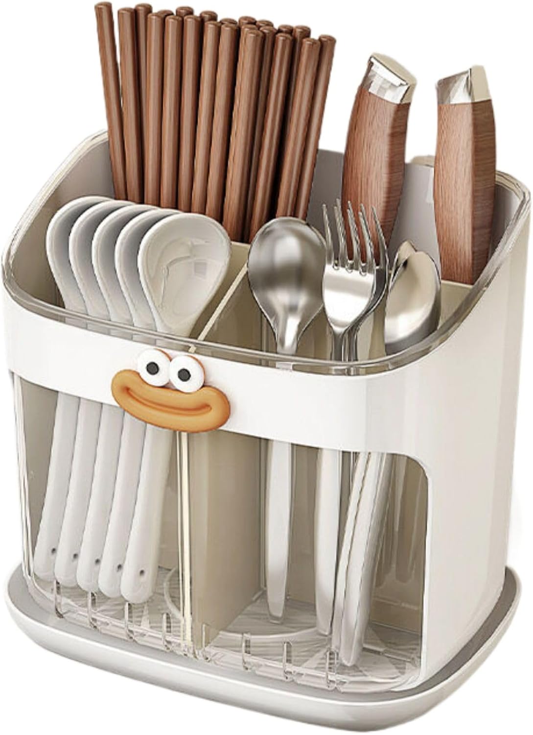 筷子筒收纳盒家用高档新款厨房 Kitchen Gadgets, Cook Accessories 台面勺子 Asian Soup Spoon Round Spoons 餐具沥水置物架 Sink Organizers and Storage 快子笼篓桶 KCookware Accessories - 197