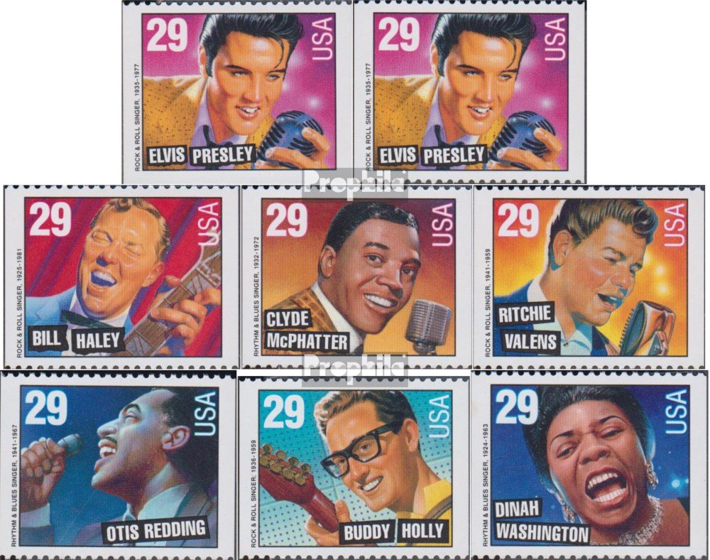U.S. 2377E,K-2383E (complete.issue.) 1993 American music history (Stamps for collectors) music / dance