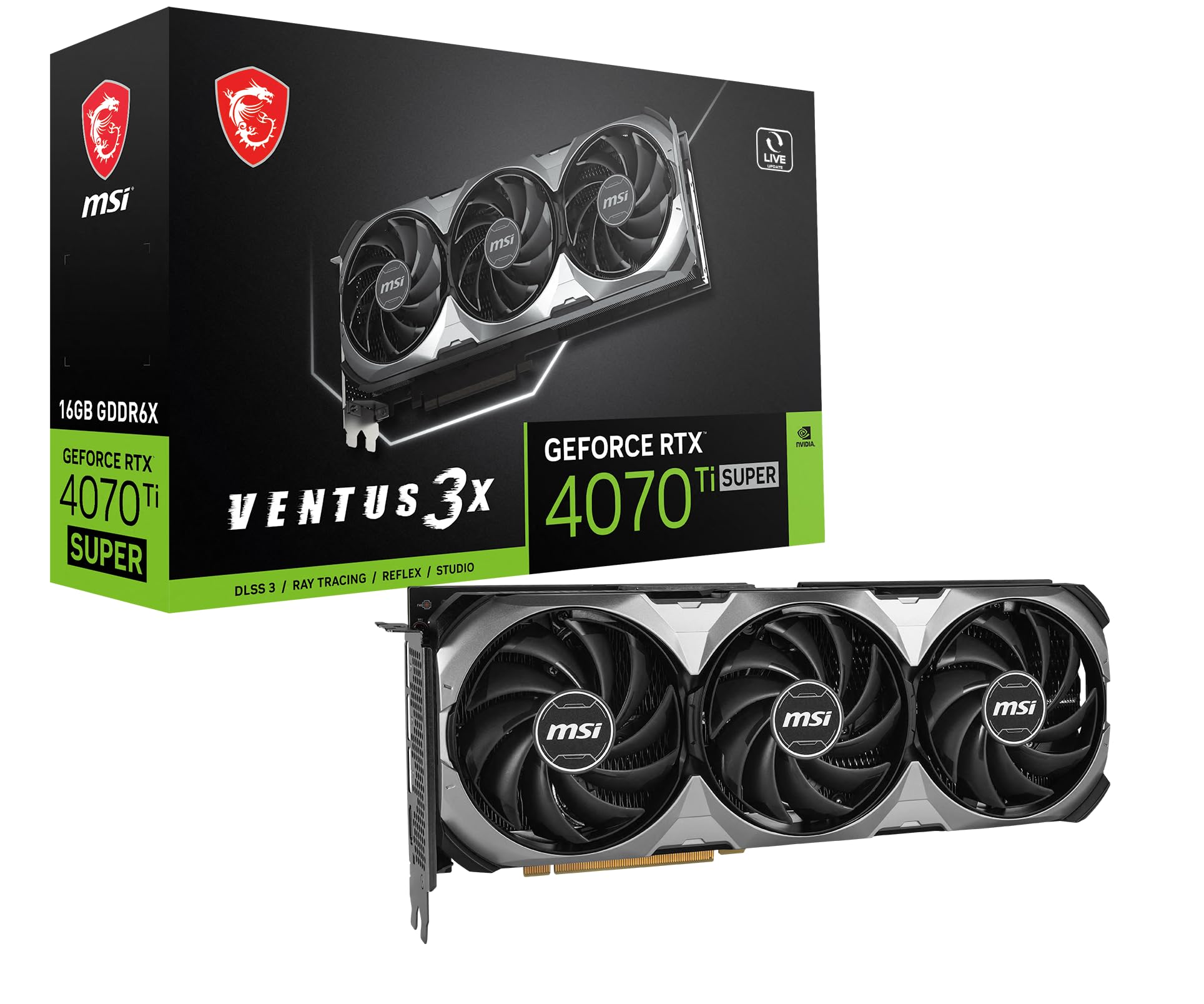 Amazon.com: MSI Gaming RTX 4070 TI Super 16G Ventus 3X Graphics 