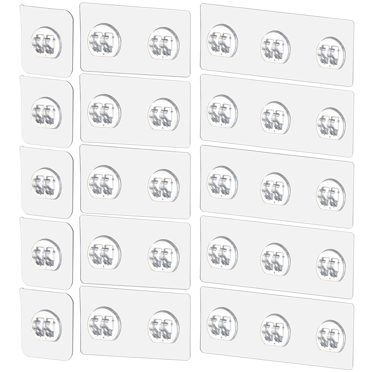 ZOMETUO 15 Pack Shower Caddy Adhesive Replacement No Drilling Shower Shelf Adhesive Strong Caddy Sticker Hooks Replacement for
