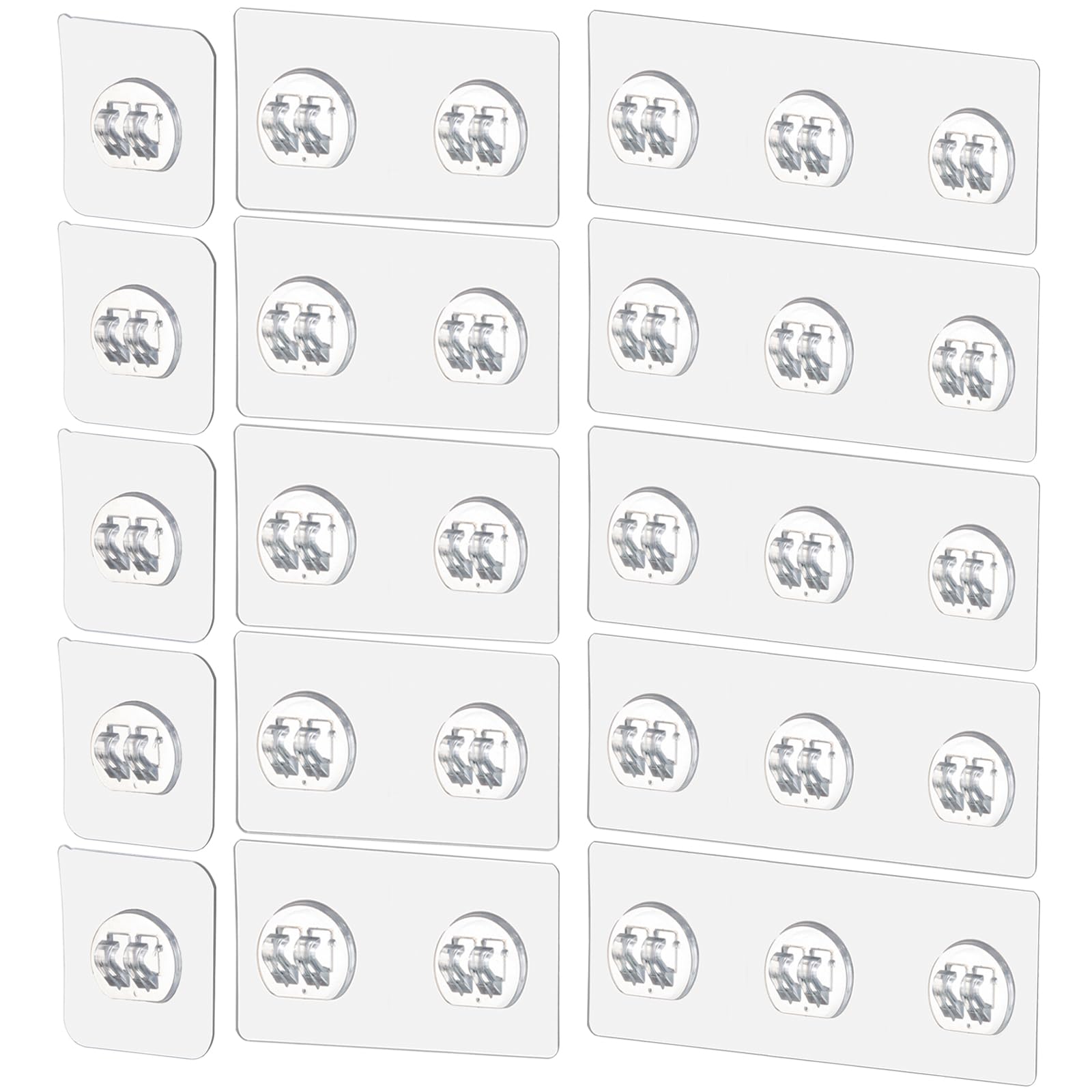 ZOMETUO 15 Pack Shower Caddy Adhesive Replacement No Drilling Shower Shelf Adhesive Strong Caddy Sticker Hooks Replacement for