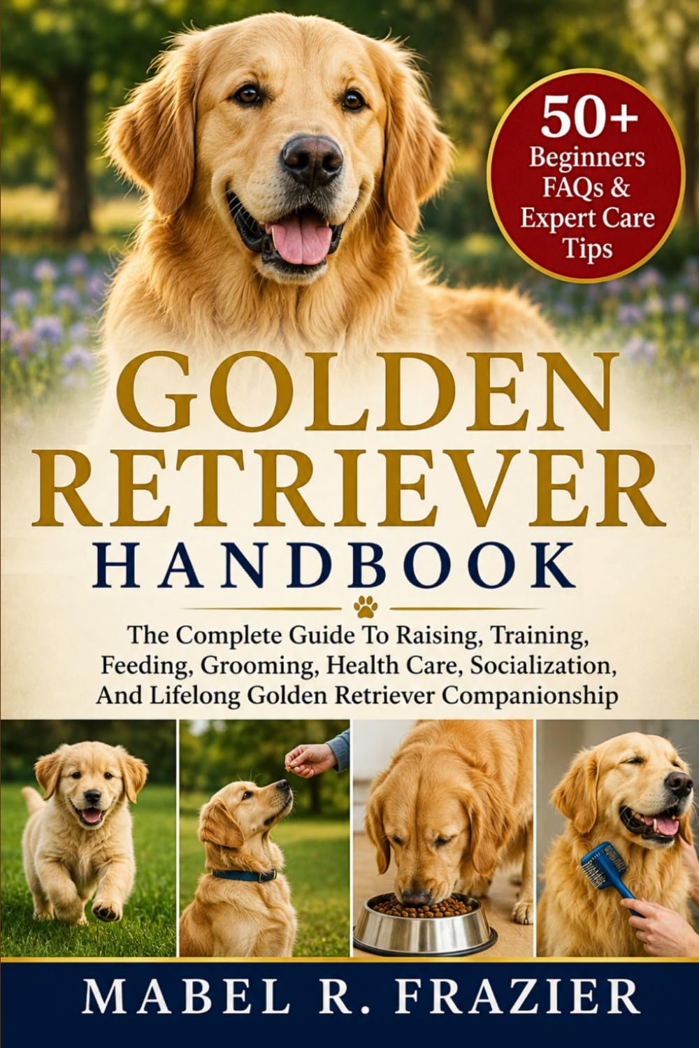 GOLDEN RETRIEVER HANDBOOK: The Complete Guide To Raising, Training, Feeding, Grooming, Health Care, Socialization, And Lifelong Golden Retriever Companionship