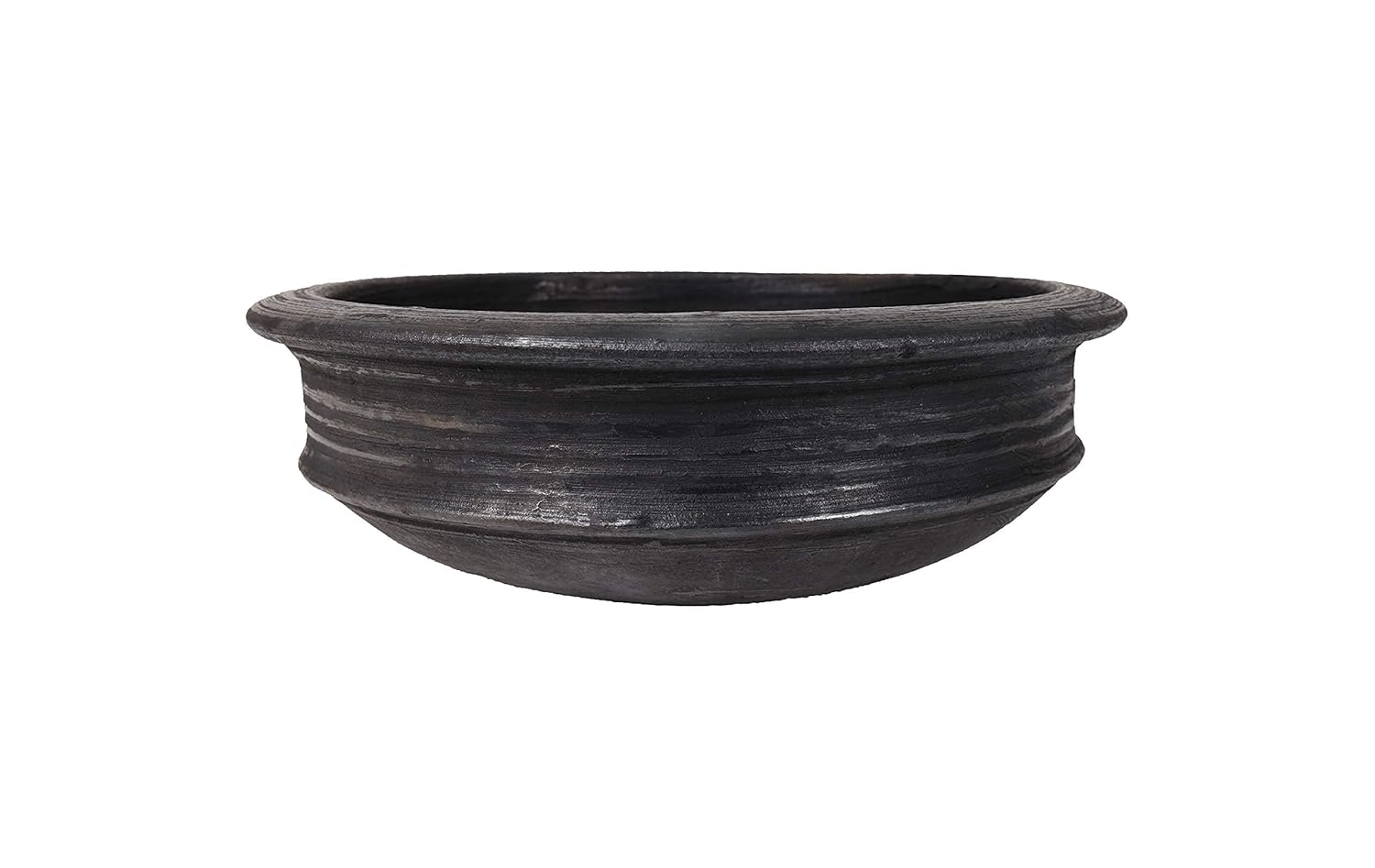 4U Crafts India Online Pottery Earthen Kadai, Handi, Mud Pot, Clay Pots Combo for Cooking and Serving Pre-Seasoned (Black 1,2,3 Liter) 6 719J2lcASeL. SL1500