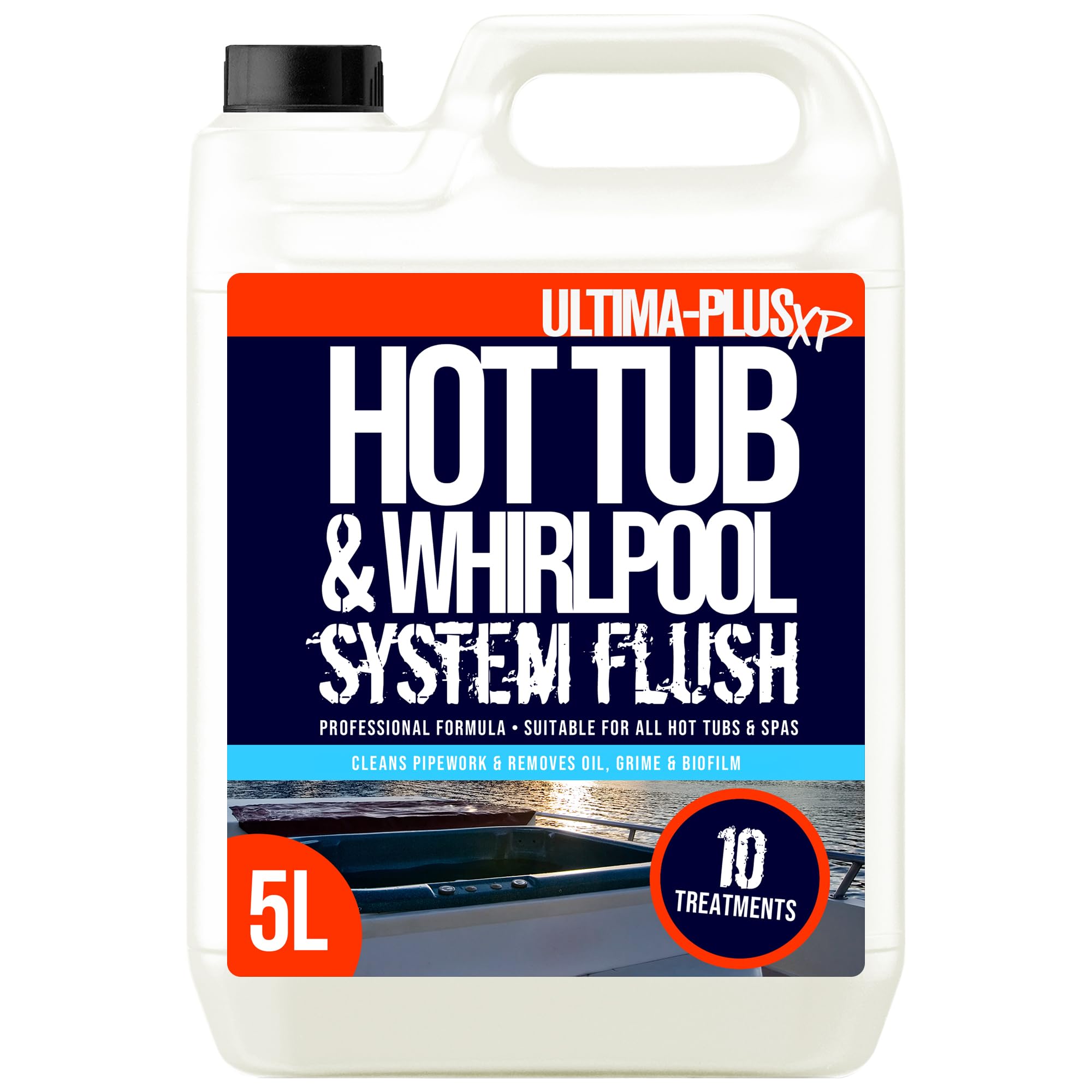 Hot Tub and Whirlpool System Flush - Deeply Cleans to Remove Dirt & Grime From Pipework - Easy to Use Formula (5 Litres)