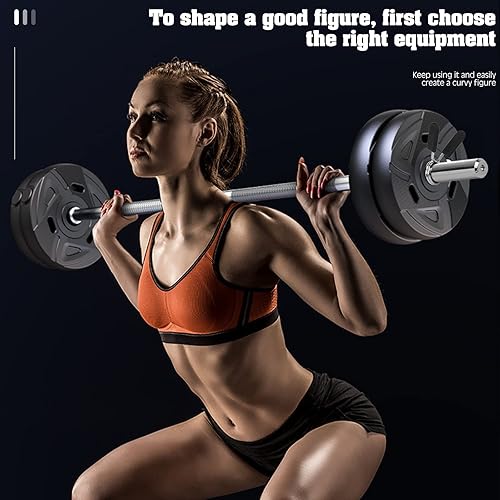 Miniatura 7 de Barra de barra de 456 pies con diseño de rosca antideslizante, barra recta de entrenamiento de fuerza para placas de barra de 1 pulgada, barra de