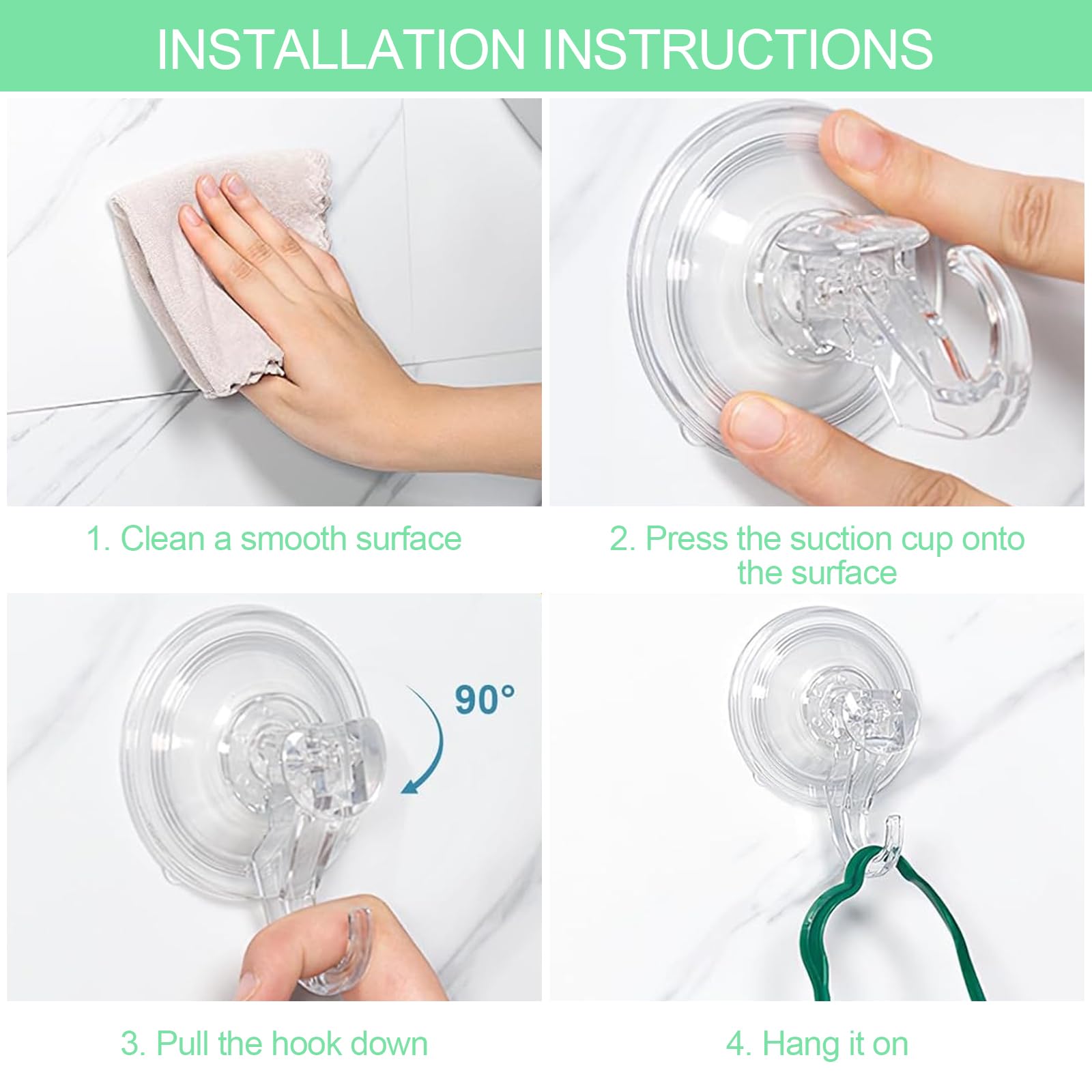 6 Ganci A Ventosa Forti - Per Bagno, Cucina E Decorazioni - Foto 13