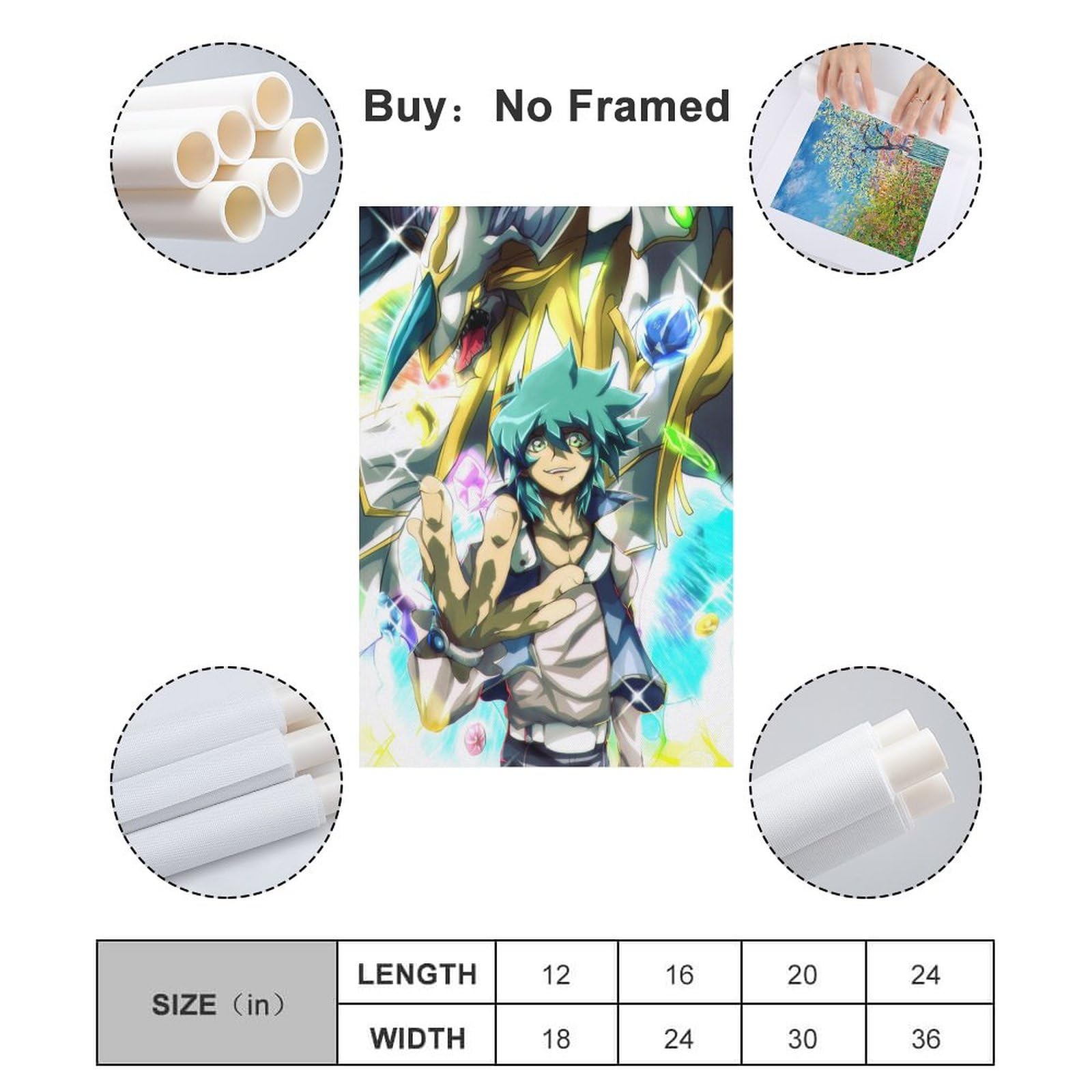 Amazon.co.jp: 遊戯王GX アニメポスター1 キャンバスアートポスターと