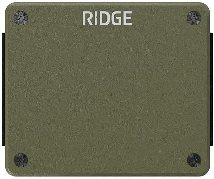 The Ridge Wallet For Men - LITE - The Minimalist Wallet, Smaller - Holds up to 8 Cards, RFID Protection, Sleek, Compact and Lightweight Card Holder - Matte Olive