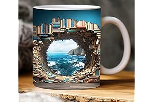 3D Interactive Bookshelf Coffee Mug: A Literary Oasis for Your Daily Brew