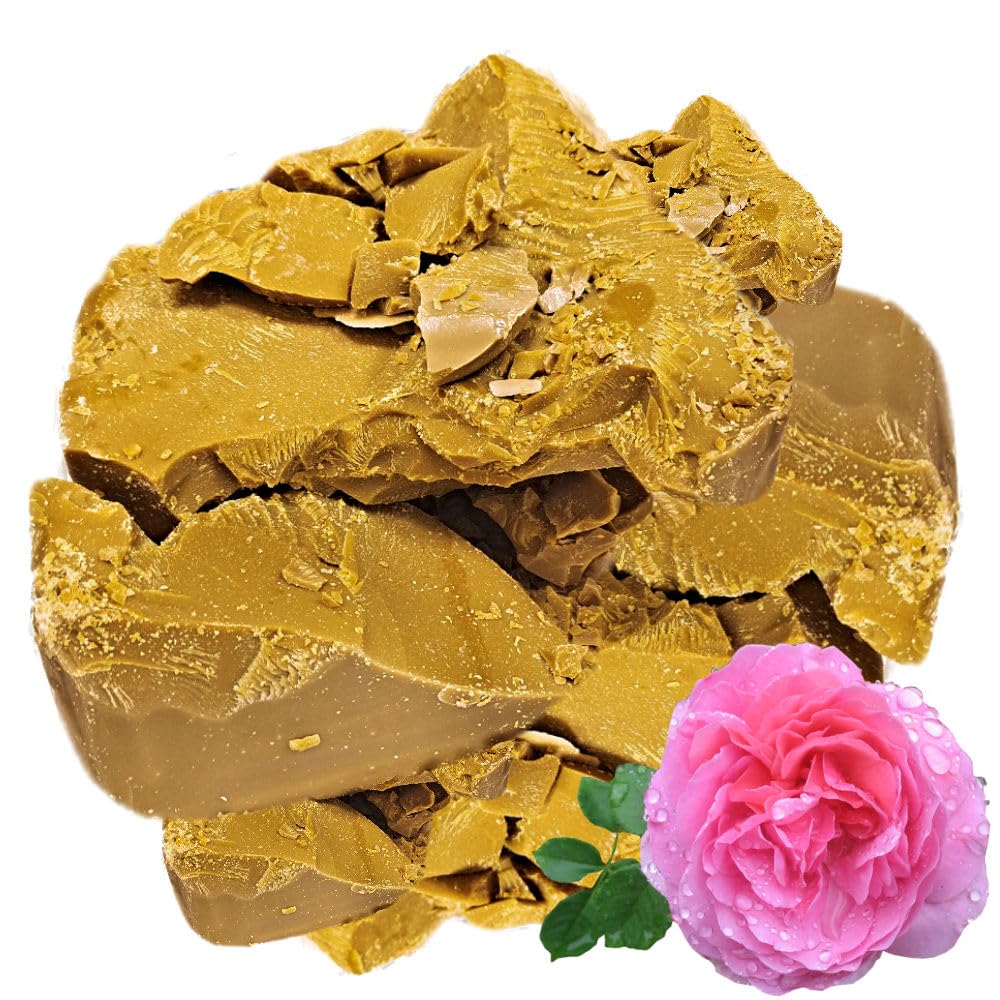 Rose Floral Wax (Bulgarian Damascus Rosa Damascena) - Pure Natural Organic Herbal Flower Plant Wax - for DIY Skin Cream, Scented Aromatherapy Melts,