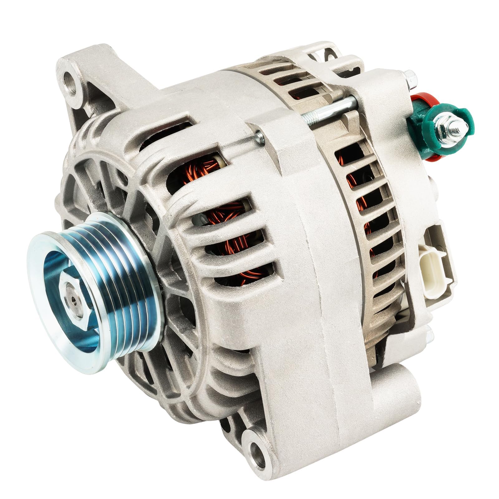 KAX New Alternator Replacement for Ford Taurus 2003-2006 for Mercury Sable 2002-2005 110 Amp,12V,CW,S6 Groove Pulley,Replace for 8268N