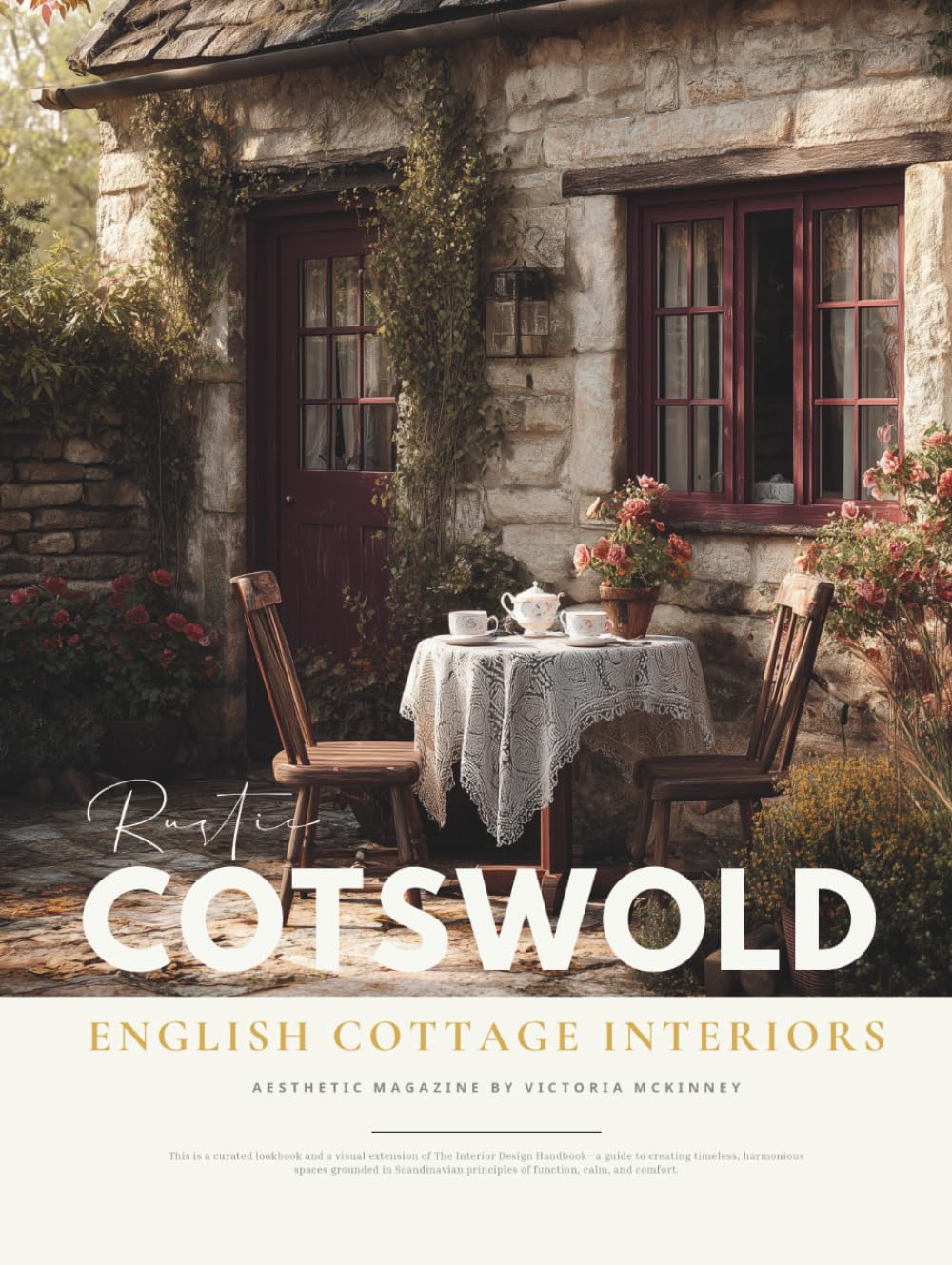 Cotswold English Cottage Interior Design Magazine: British Style Aesthetic & Rustic Decor Ideas Coffee Table Book with Stone Cottages, Granny Chic Touches, and Victorian Charm from the Cotswolds