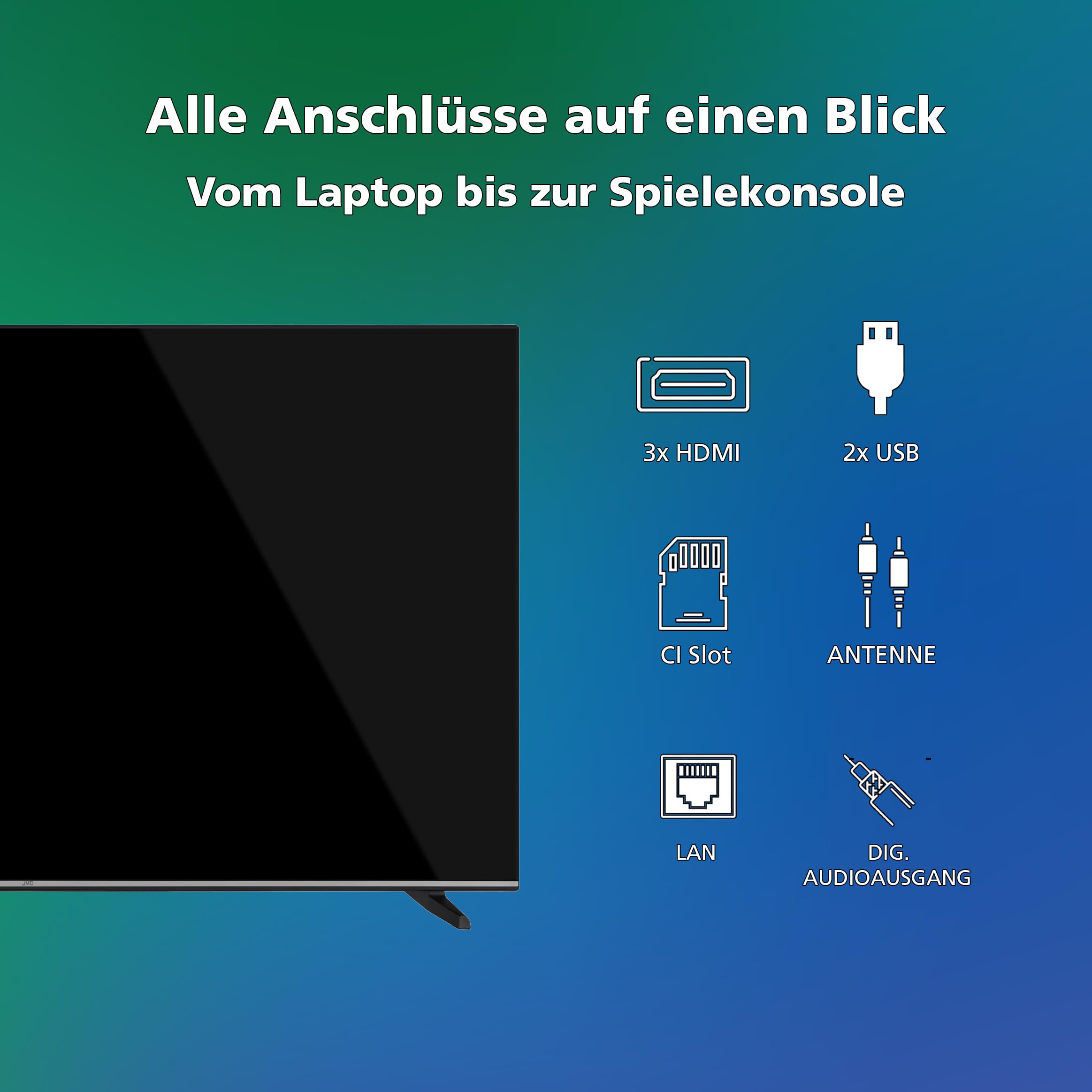 Jvc Fernseher Smart TV VIDAA LT-43VD3555 4K Fernseher UHD 43 Zoll – Bild 4