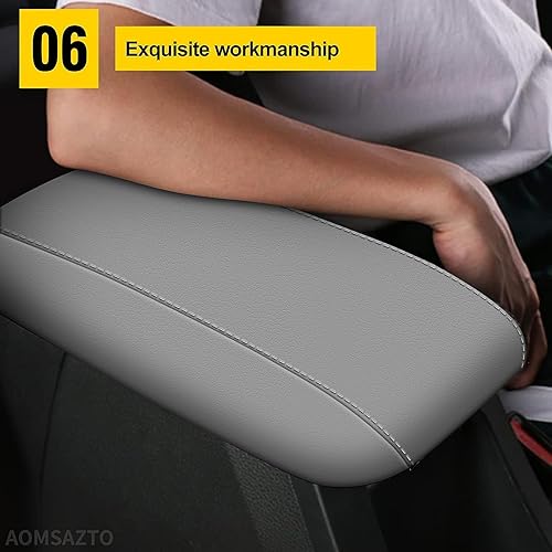 Miniatura 7 de AOMSAZTO Fundas de reposabrazos grises para Toyota Corolla 2014-2019