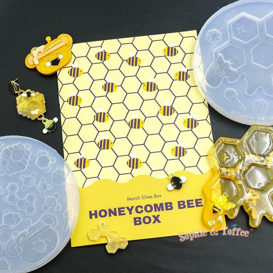 Miniatura 3 de Sophie & Toffee Molde de silicona para joyería de abeja de panal