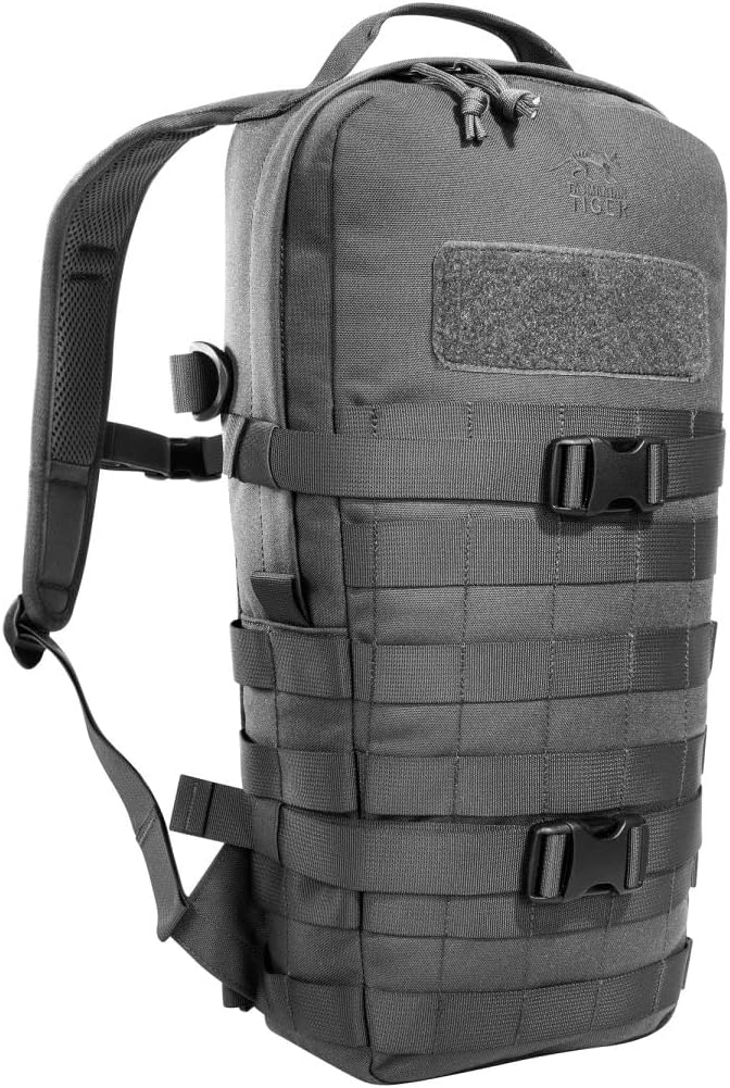 Tasmanian Tiger Essential Pack MKII Tactical Backpack - Molle System Equipped - Adjustable Sizing with 9-Liter Capacity, Titan Grey