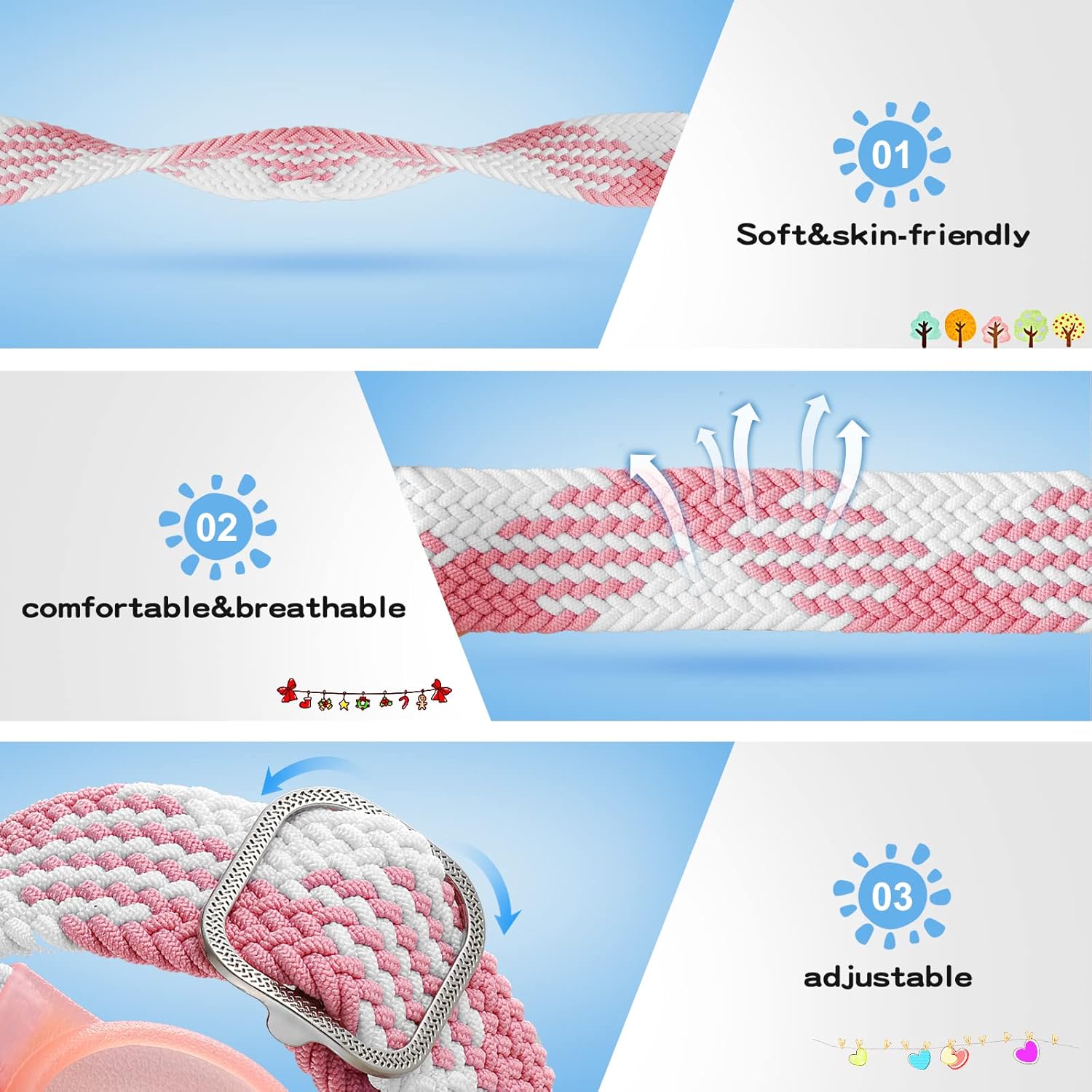 airtag bracelet for kids2 pack nylon airtag wristband for kids compatible with apple airtag adjustable anti lost lightweight gps tracker holder br