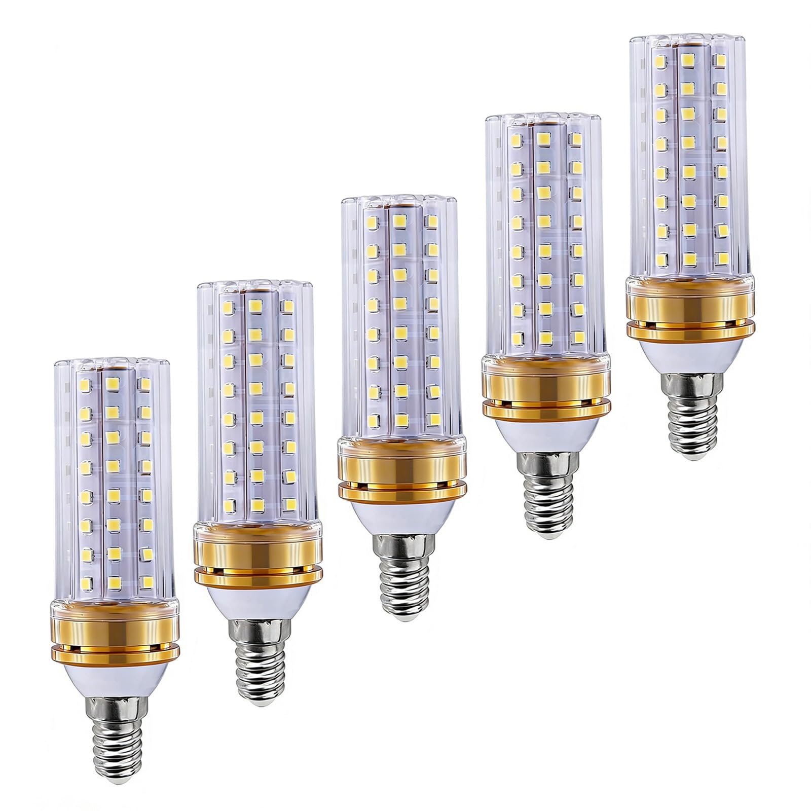 Lampadine LED E14 16W Equivalente A 160W Senza Sfarfallio Basso Consumo Energetico Angolo Del Fascio A 360 Gradi Per Soggiorno Camera Da Letto Cucina Non Dimmerabile(Cool White 6000K,5 Pack)