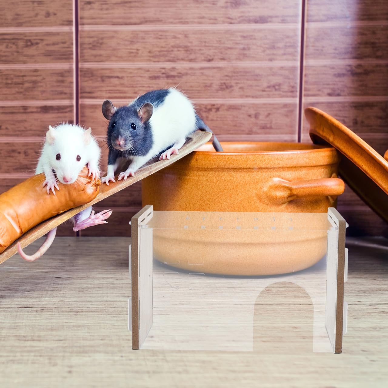 BESPORTBLE Clear Hamster Hideaway Shelter Small Indoor Hamster House & Chinchilla Hut Decorative Transparent Nest for Small Animals for Hamster Hiding & Resting - Image 2