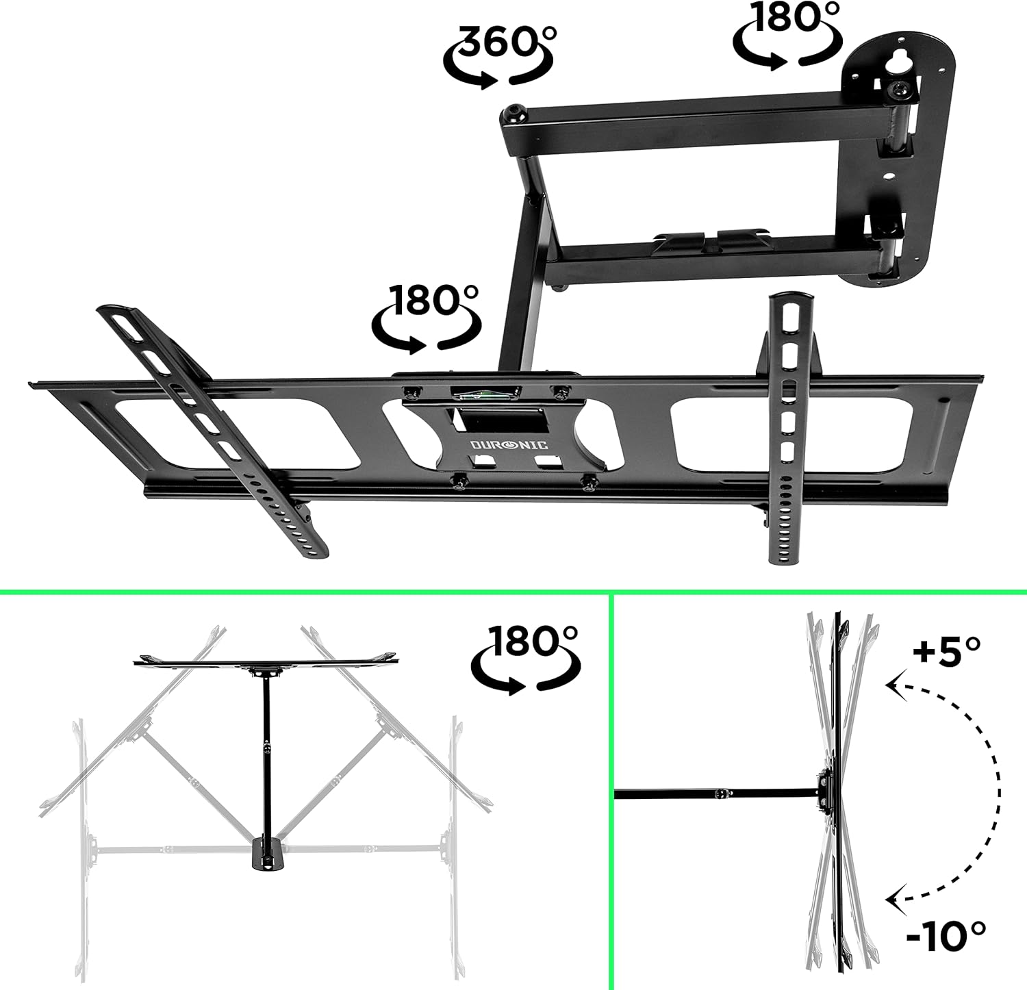Duronic TVB109M TV Bracket, Wall Mount for 32-70" Television Screen, Tilting Action +5°/-10°, Fits up to 600x400mm, For Flat Screen LCD/LED (35kg) 6 719J7h7astL. AC SL1500