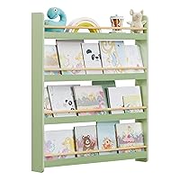 SONGMICS Libreria Montessoriana per Bambini, Scaffale per Giocattoli a 4 Ripiani