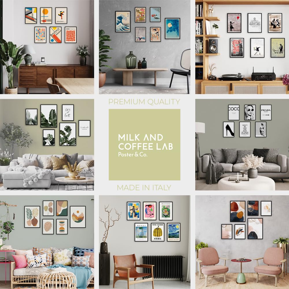 MilkAndCoffeeLab® Set 6 Poster Fashion, Immagini Glamour, stampe artistiche, marchi di moda, decorazioni per pareti casa, soggiorno, camera. Senza cornice. (Jazz Club, cm 50x70)