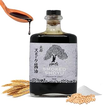 HAKU Smoked Shoyu Soy Sauce 750 ml Aged 2 Years - Authentic Japanese Artisanal Umami Seasoning Sauce with Unique Smoky Flavor