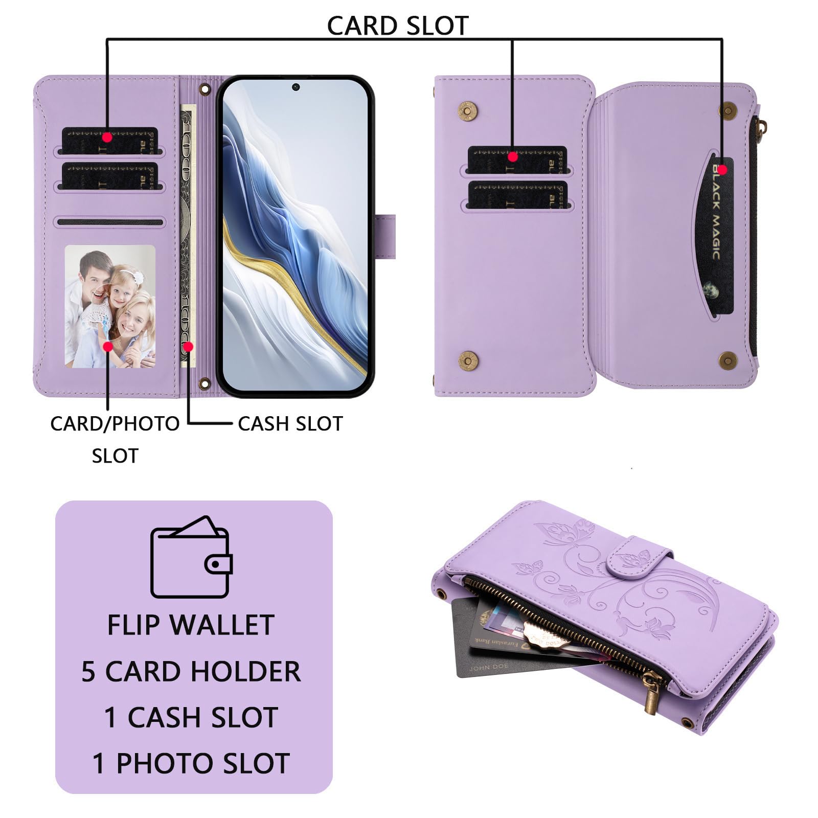 Funda Tipo Libro Para Vivo V60 Lite 5G - Cuero PU Con Soporte Magnético Y Ranuras Para Tarjetas - Color Negro