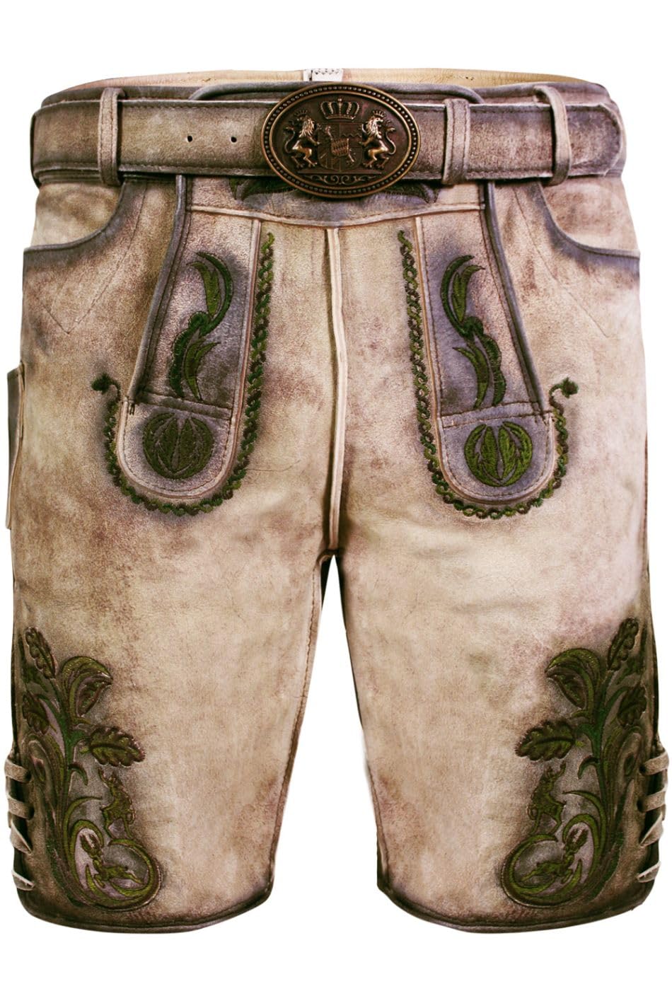 Edelnice Trachtenmode hochwertige Kurze Trachtenlederhose aus Ziegenleder Verschiedene Modelle 54 Nat
