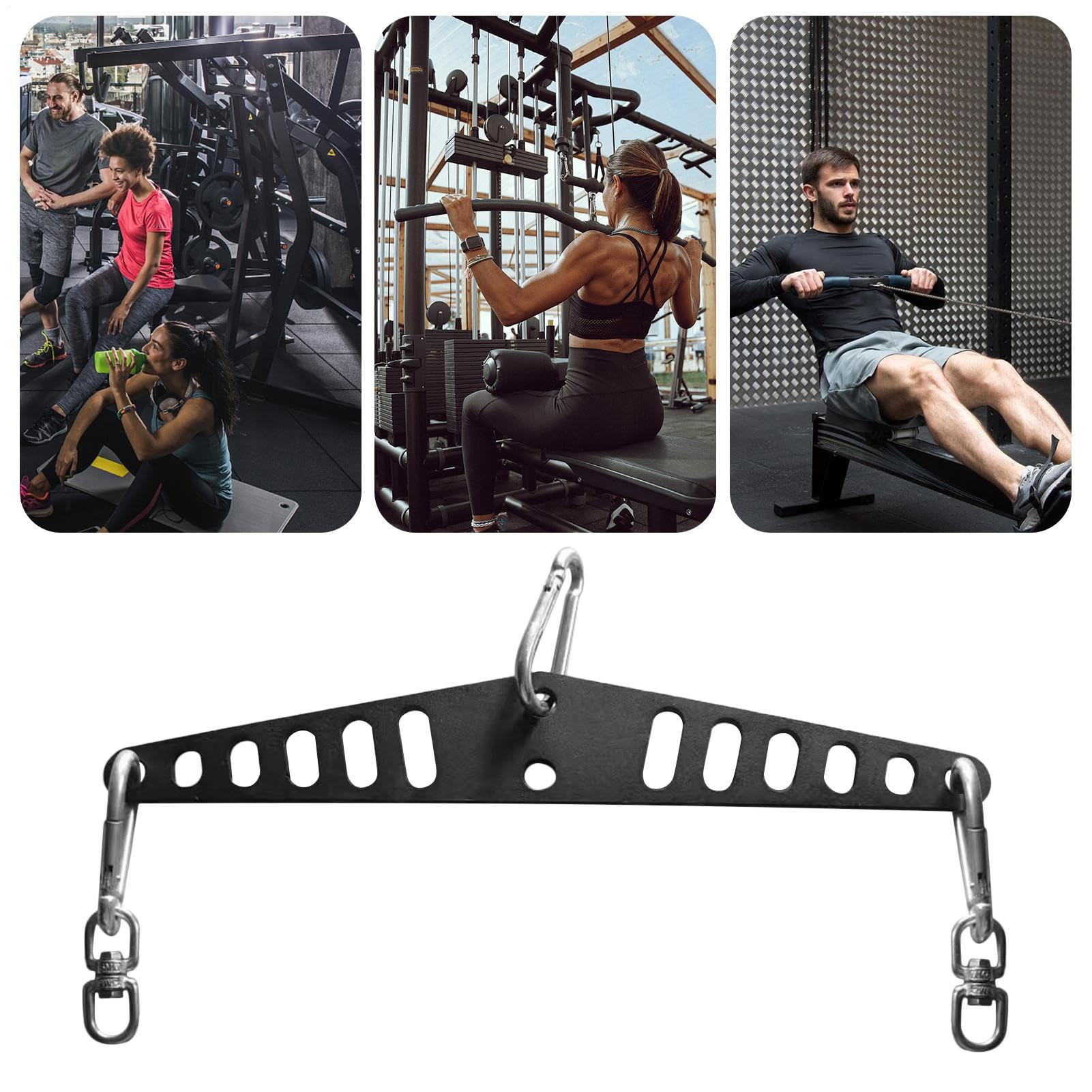Zestaw nasadek do kabli treningowych, złącze rozrzutnika systemu koła pasowego, wielofunkcyjne akcesorium do maszyny do rozwijania otworów do domu, fitnessu, ćwiczeń na siłowni, wszechstronne