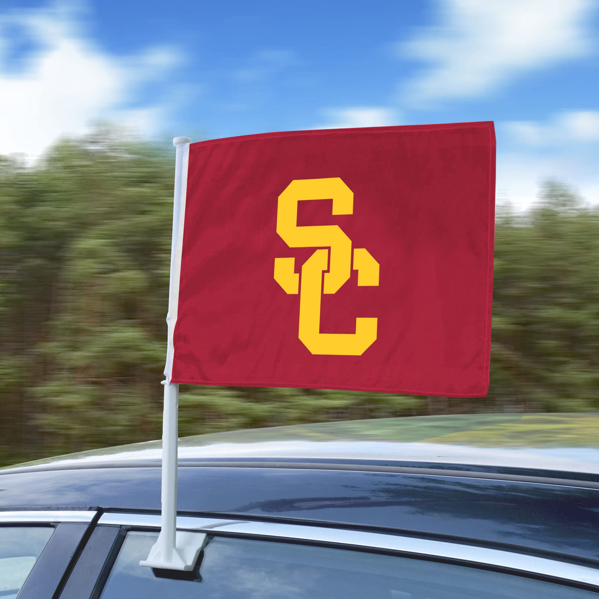 FANMATS University of Southern California Car Flag 2 pk