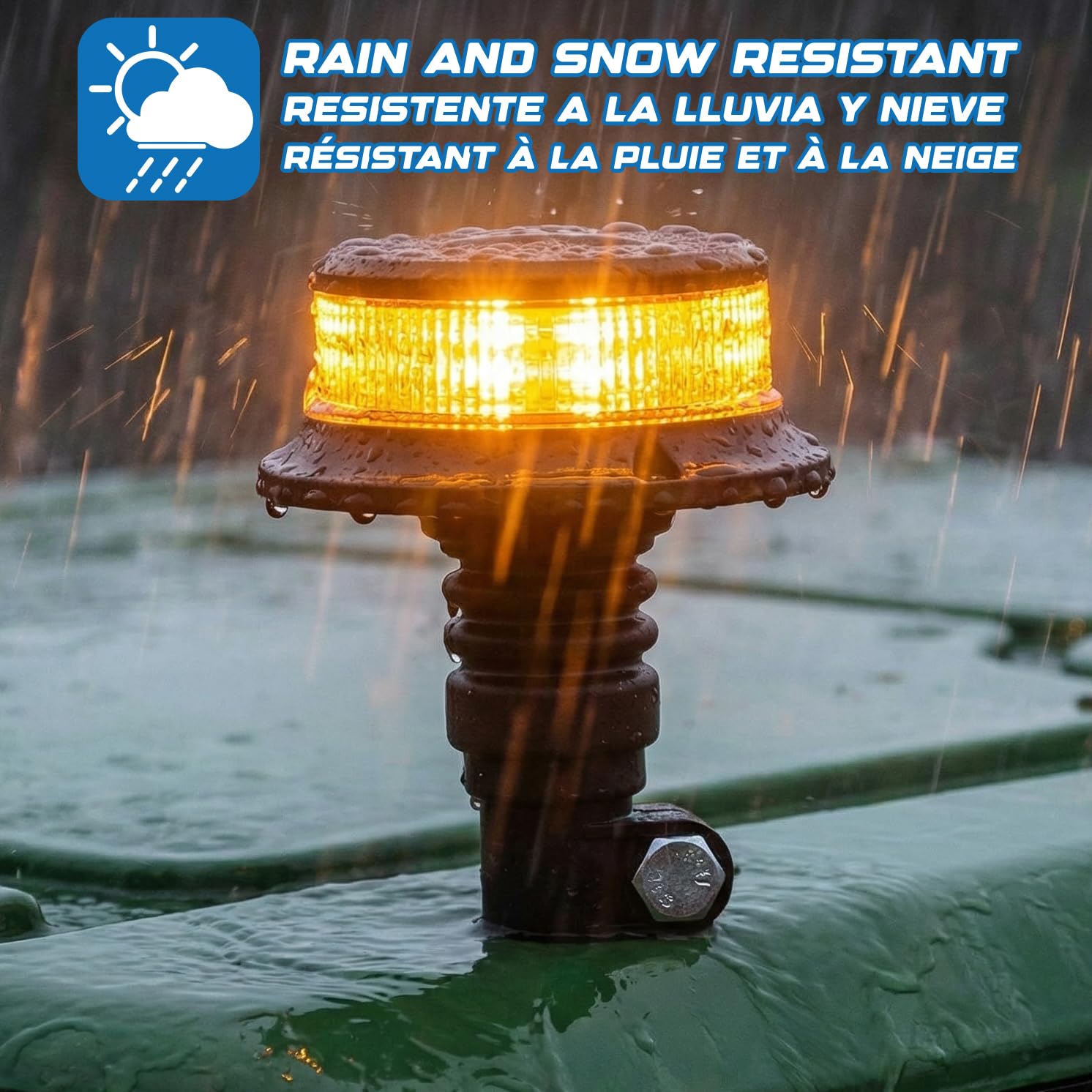 Ryme Automotive Gyrophare LED orange 18X 1W R65
