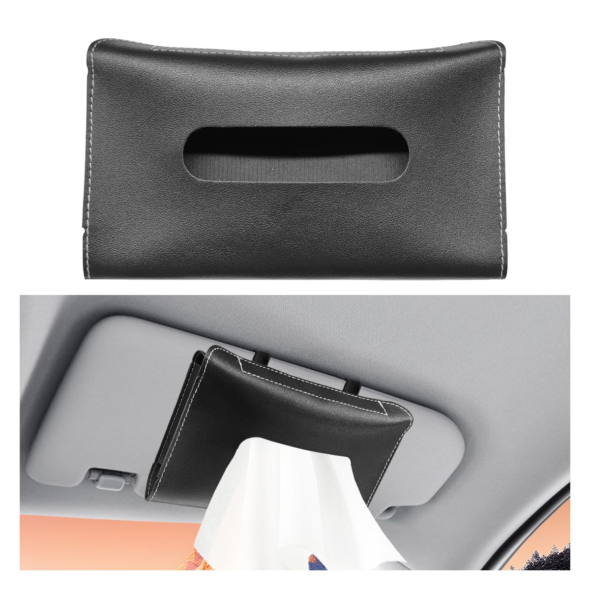 Amazon.com: Car Visor Tissue Holder - Leather Tissue Box Holders