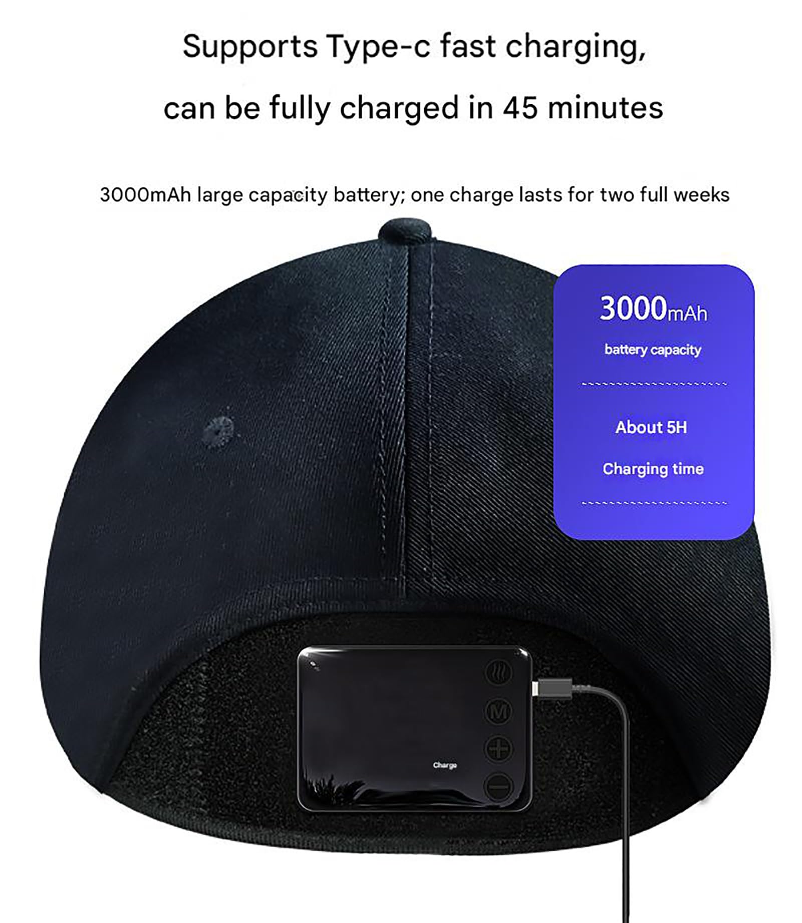 GOURIXIN Gorro portátil de Terapia de luz roja, 96-258 LED, Terapia de luz roja para el Crecimiento del Cabello, 5 Modos de Funcionamiento, batería de 3000 mAh, cómodo y Transpirable