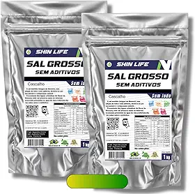 Sal Grosso Cascalho Bruto Sem Triturar 2kg Sem Aditivos