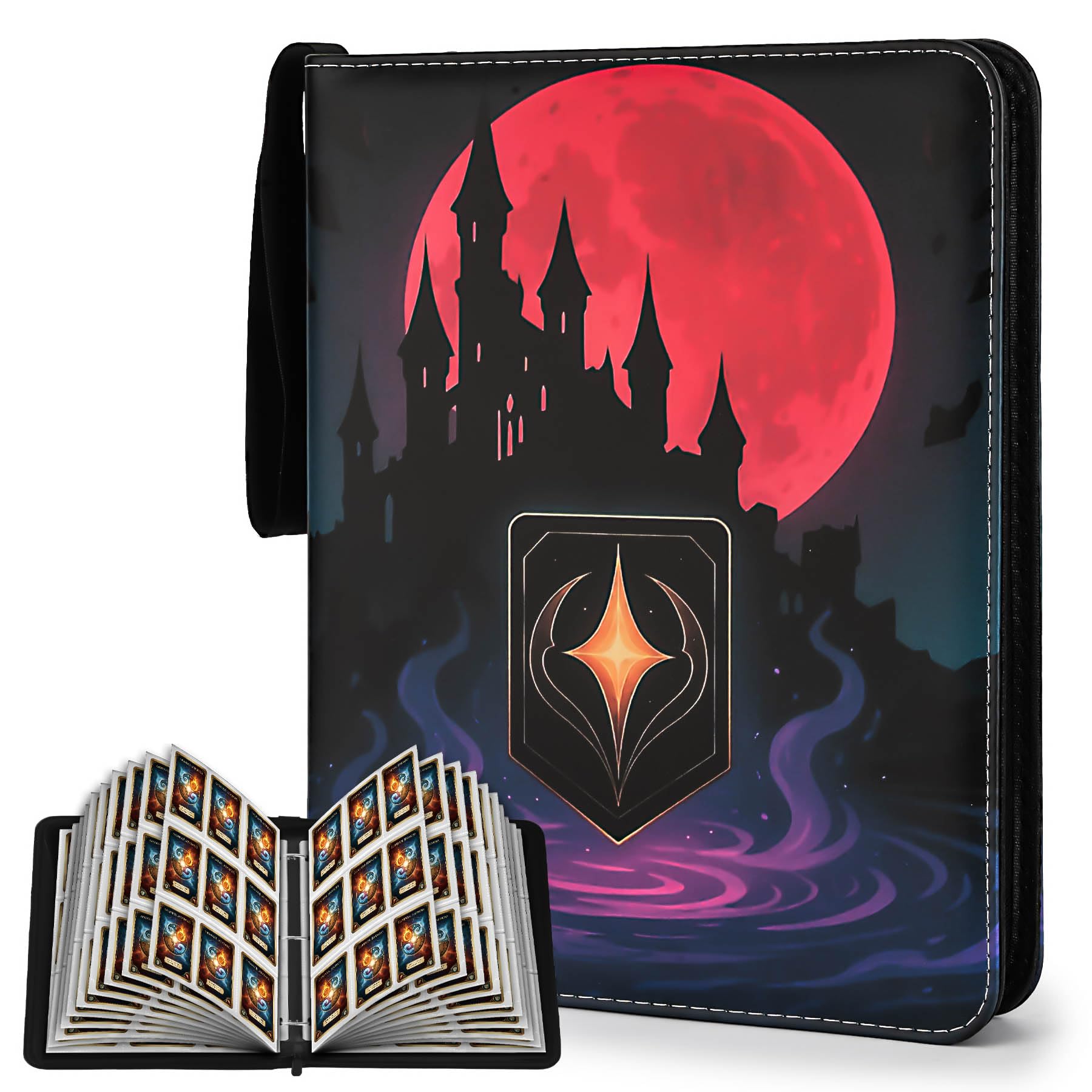 9 Pocket Card Binder for MTG/YGO/PTCG/Game Cards, Holds 720 Cards,Premium Card Collector Book for TCG Players,Toys Gifts for Kids-Magenta