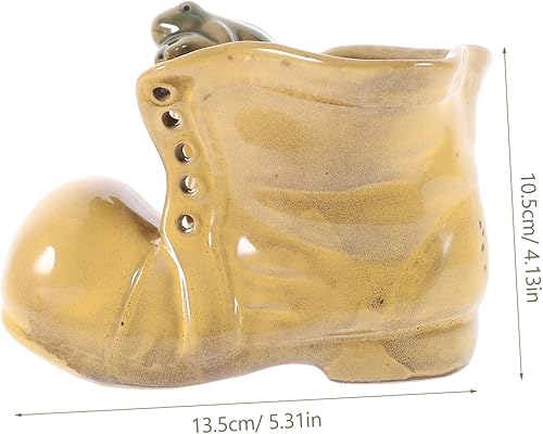 Miniatura 9 de 1 maceta divertida de cerámica con diseño de cactus, botas de cerámica para interiores, macetas de cerámica para plantas de interior, jarrones para