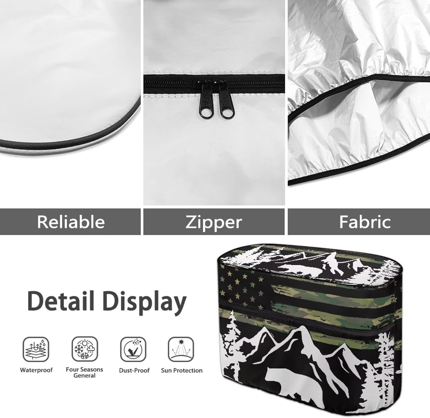 American Flag Propane Tank Cover for Camper, RV - Double 20lb Propane Gas Tank Cover - Weather Resistant