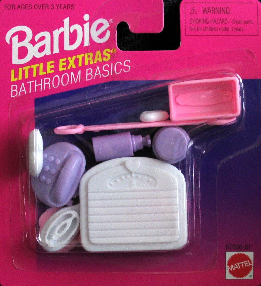Barbie Little Extras Bathroom Basics Accessory Pack (1996 Arcotoys, Mattel)