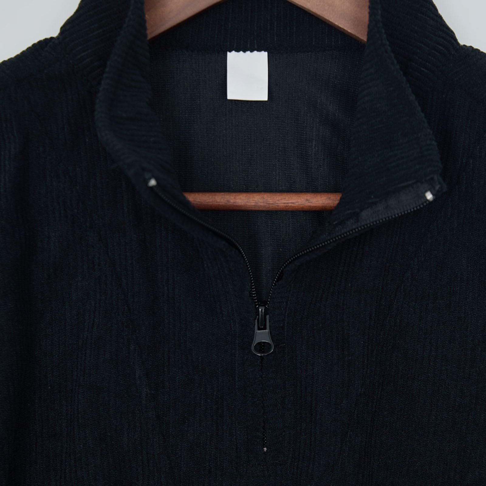Generisch Traje de ocio para hombre con cremallera, chándal para hombre, de punto, cuello alto, sudadera y pantalones de chándal, conjuntos de 2 piezas, traje deportivo transpirable, traje de gofre