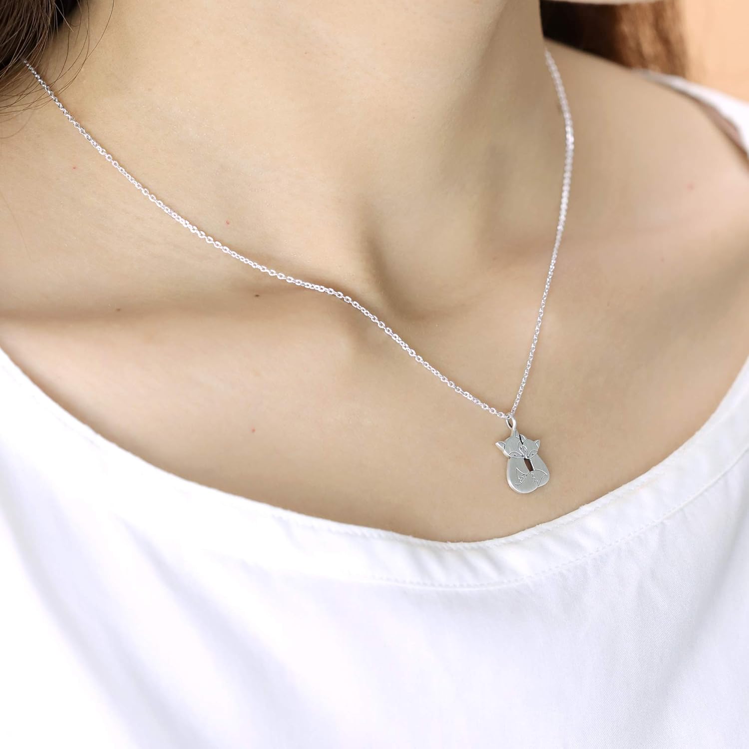 Boma Jewelry Sterling Silver Fox Necklace, 18 Inches - Image 2