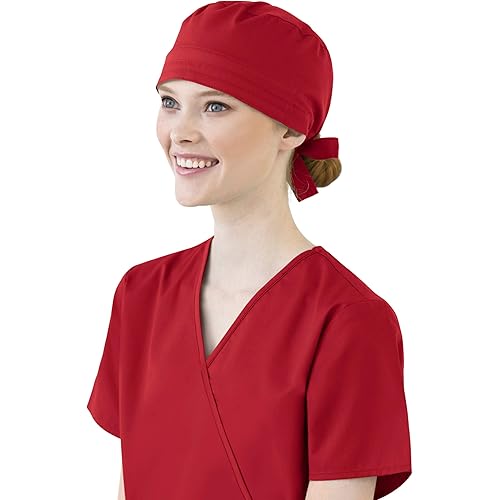 Wink WonderWORK Scrubs for Unisex Tie Back Scrub Cap - Hunter, OS