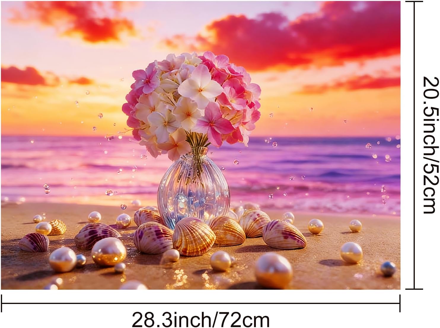  Summer Stove Top Covers for Electric Stove 28x20 Inches Sunset Beach Flower Seashell Heat Resistant Glass Cooktop Protector Pad Decorative Stovetop Cover for Kitchen Coffee Bar Decor thumbnail