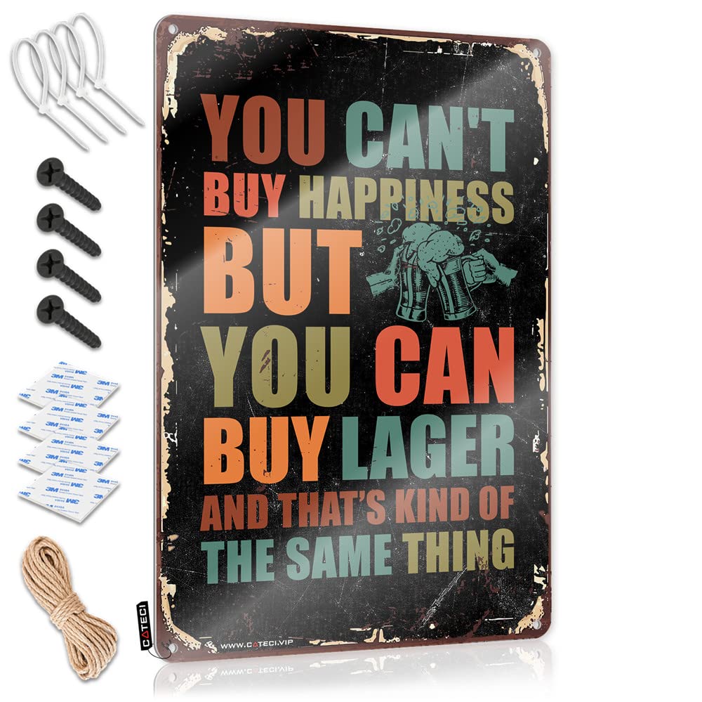 Metal Cool Wall Decor Gift For Nurse | You Can't Buy Happiness But You Can Buy Lager Scandinavian Barn Decoration(30X40CM)