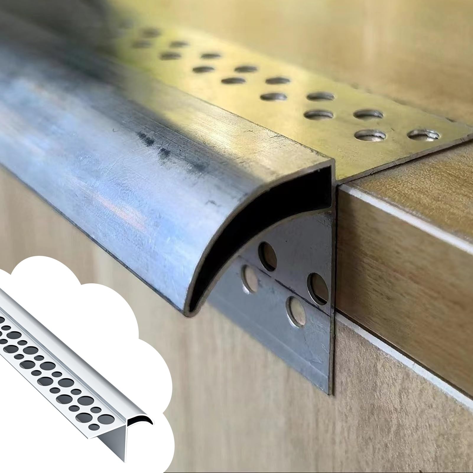 Perfil de Transición para Suelo Borde de Goteo para Aleros Que Previene el Reflujo. Protectores de Lluvia para Ventanas de Varios Tamaños. Borde de Goteo para Aleros de Balcones(4.2m/13.8ft)