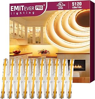 12 Open Kitchen Cabinets Ideas for Airy Accessible Everyday Style 123 EMITEVER COB LED Strip Lights Warm White, 2700K Tape Light Premium High ...