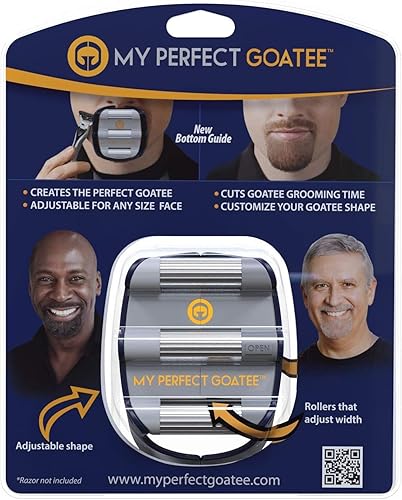 Miniatura 4 de My Perfect Goatee Paquete combinado de aseo de barba para hombres plantilla de afeitado y recortadora de cabra (MPG-188), 36 ajustes de longitud,